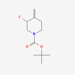 tert-Butyl 3-fluoro-4-methylenepiperidine-1-carboxylate chemical structure (CAS 882033-92-3)