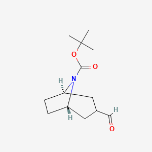 exo-tert-Butyl 3-formyl-8-azabicyclo[3.2.1]octane-8-carboxylate chemical structure (CAS 882036-78-4)