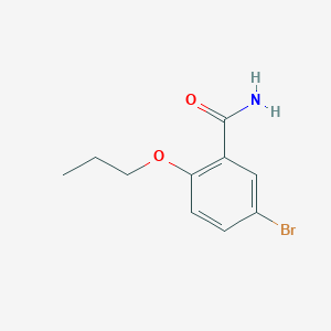 5-Bromo-2-propoxybenzamide chemical structure (CAS 882093-01-8)