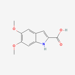 5,6-Dimethoxy-1H-indole-2-carboxylic acid chemical structure (CAS 88210-96-2)