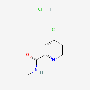 4-Chloro-N-methylpicolinamide hydrochloride chemical structure (CAS 882167-77-3)