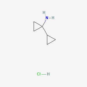 [1,1'-Bi(cyclopropan)]-1-amine hydrochloride chemical structure (CAS 882402-13-3)