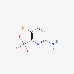 5-Bromo-6-trifluoromethylpyridin-2-ylamine chemical structure (CAS 882500-21-2)