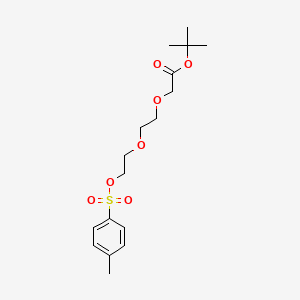 tert-Butyl 2-(2-(2-(tosyloxy)ethoxy)ethoxy)acetate chemical structure (CAS 882518-89-0)