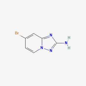 7-Bromo-[1,2,4]triazolo[1,5-a]pyridin-2-amine chemical structure (CAS 882521-63-3)