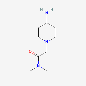 2-(4-Aminopiperidin-1-yl)-N,N-dimethylacetamide chemical structure (CAS 882562-49-4)