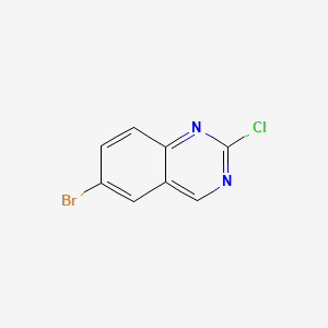6-Bromo-2-chloroquinazoline chemical structure (CAS 882672-05-1)
