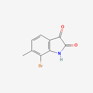 7-Bromo-6-methylindoline-2,3-dione chemical structure (CAS 882679-16-5)