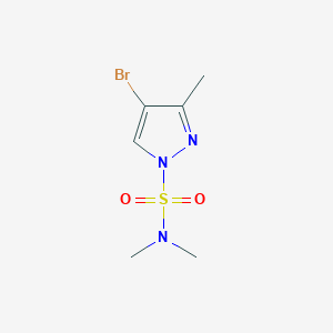 4-Bromo-N,N,3-trimethyl-1H-pyrazole-1-sulfonamide chemical structure (CAS 882689-55-6)