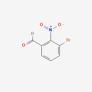 3-Bromo-2-nitrobenzaldehyde chemical structure (CAS 882772-99-8)