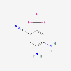 4,5-Diamino-2-(trifluoromethyl)benzonitrile chemical structure (CAS 882978-62-3)