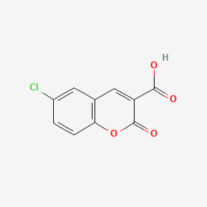 6-Chloro-2-oxo-2H-chromene-3-carboxylic acid chemical structure (CAS 883-92-1)