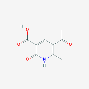 5-Acetyl-6-methyl-2-oxo-1,2-dihydropyridine-3-carboxylic acid chemical structure (CAS 88302-06-1)