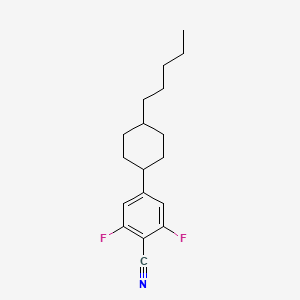 2,6-Difluoro-4-(trans-4-pentylcyclohexyl)benzonitrile chemical structure (CAS 88308-37-6)