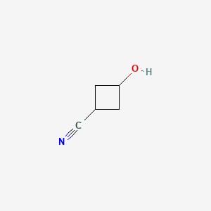 cis-3-Hydroxycyclobutanecarbonitrile chemical structure (CAS 88315-79-1)