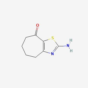 2-Amino-4,5,6,7-tetrahydro-8H-cyclohepta[d]thiazol-8-one chemical structure (CAS 883195-38-8)