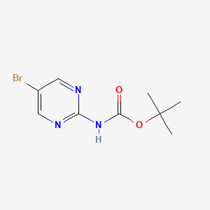 N-Boc-2-Amino-5-bromopyrimidine chemical structure (CAS 883231-23-0)