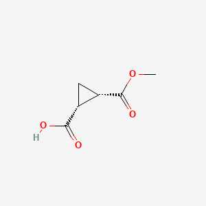 (1R,2S)-2-(Methoxycarbonyl)cyclopropane-1-carboxylic acid chemical structure (CAS 88335-86-8)
