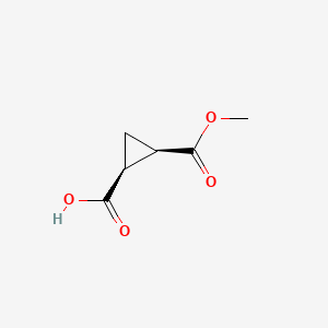 (1S,2R)-2-(Methoxycarbonyl)cyclopropane-1-carboxylic acid chemical structure (CAS 88335-87-9)
