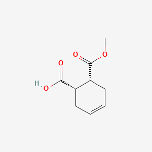 (1S,6R)-6-(Methoxycarbonyl)cyclohex-3-ene-1-carboxylic acid chemical structure (CAS 88335-94-8)