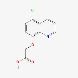 2-((5-Chloroquinolin-8-yl)oxy)acetic acid chemical structure (CAS 88349-88-6)