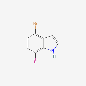 4-Bromo-7-fluoro-1H-indole chemical structure (CAS 883500-66-1)