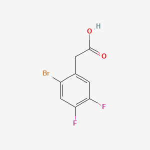 2-(2-Bromo-4,5-difluorophenyl)acetic acid chemical structure (CAS 883502-07-6)