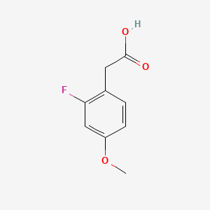 2-Fluoro-4-methoxyphenylacetic acid chemical structure (CAS 883531-28-0)