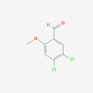 4,5-Dichloro-2-methoxybenzaldehyde chemical structure (CAS 883532-73-8)
