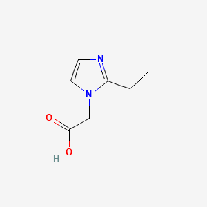 2-(2-Ethyl-1H-imidazol-1-yl)acetic acid chemical structure (CAS 883539-33-1)
