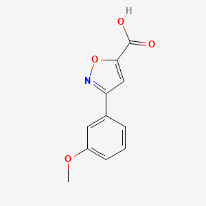3-(3-Methoxyphenyl)isoxazole-5-carboxylic acid chemical structure (CAS 883546-38-1)