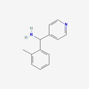 Pyridin-4-yl(o-tolyl)methanamine chemical structure (CAS 883546-76-7)
