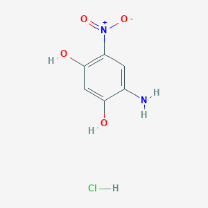 4-Amino-6-nitrobenzene-1,3-diol hydrochloride chemical structure (CAS 883566-55-0)