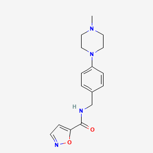 N-(4-(4-Methylpiperazin-1-yl)benzyl)isoxazole-5-carboxamide chemical structure (CAS 883944-52-3)