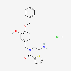 N-(2-Aminoethyl)-N-(4-(benzyloxy)-3-methoxybenzyl)thiophene-2-carboxamide hydrochloride chemical structure (CAS 883976-12-3)