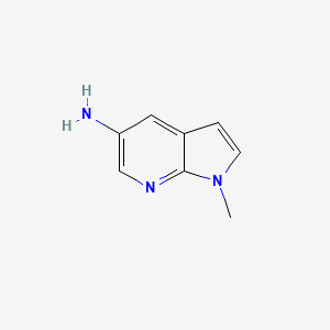 1-Methyl-1H-pyrrolo[2,3-b]pyridin-5-amine chemical structure (CAS 883986-76-3)