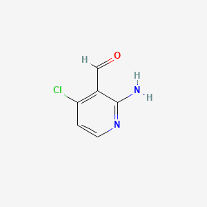 2-Amino-4-chloronicotinaldehyde chemical structure (CAS 884004-48-2)