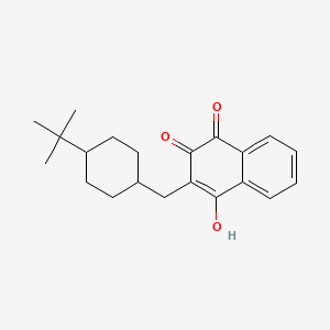 2-((4-(tert-Butyl)cyclohexyl)methyl)-3-hydroxynaphthalene-1,4-dione chemical structure (CAS 88426-33-9)