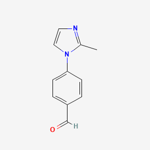 4-(2-Methyl-1H-imidazol-1-yl)benzaldehyde chemical structure (CAS 88427-96-7)
