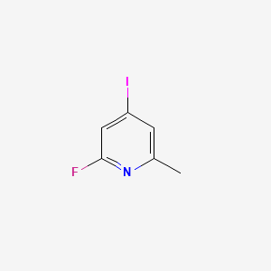 2-Fluoro-4-iodo-6-methylpyridine chemical structure (CAS 884494-45-5)