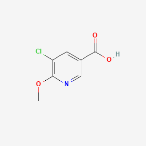 5-Chloro-6-methoxynicotinic acid chemical structure (CAS 884494-85-3)