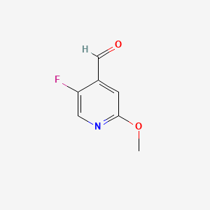 5-Fluoro-2-methoxyisonicotinaldehyde chemical structure (CAS 884495-12-9)