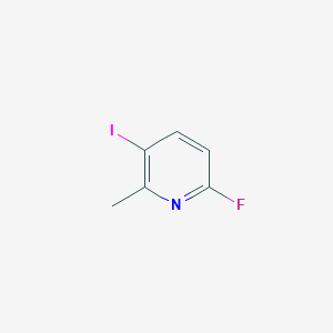 6-Fluoro-3-iodo-2-methylpyridine chemical structure (CAS 884495-23-2)