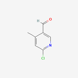 6-Chloro-4-methylnicotinaldehyde chemical structure (CAS 884495-38-9)