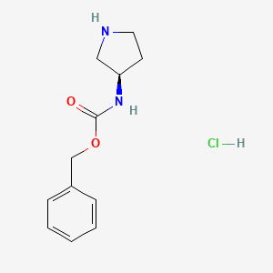 (R)-Benzyl pyrrolidin-3-ylcarbamate hydrochloride chemical structure (CAS 884653-79-6)