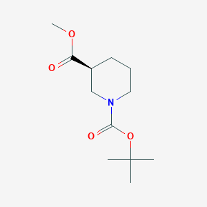 (S)-1-tert-Butyl 3-methyl piperidine-1,3-dicarboxylate chemical structure (CAS 88466-76-6)