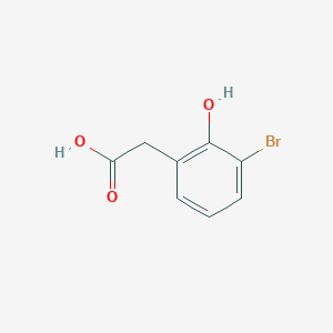 2-(3-Bromo-2-hydroxyphenyl)acetic acid chemical structure (CAS 88491-46-7)