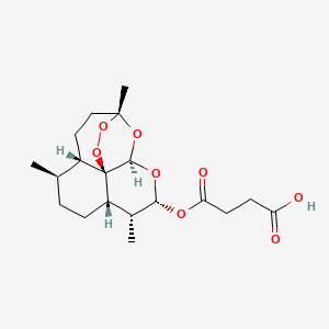 4-Oxo-4-(((3R,5aS,6R,8aS,9R,10R,12R,12aR)-3,6,9-trimethyldecahydro-3H-3,12-epoxy[1,2]dioxepino[4,3-i]isochromen-10-yl)oxy)butanoic acid chemical structure (CAS 88495-63-0)
