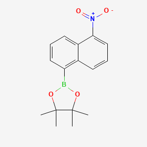 4,4,5,5-Tetramethyl-2-(5-nitronaphthalen-1-yl)-1,3,2-dioxaborolane chemical structure (CAS 885007-62-5)