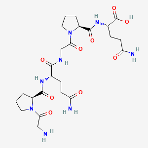 Glycyl-L-prolyl-L-glutaminylglycyl-L-prolyl-L-glutamine chemical structure (CAS 885024-94-2)